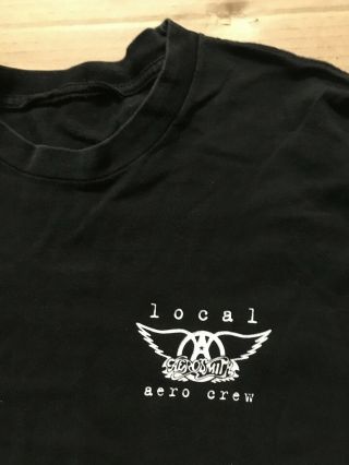 Aerosmith Ultra Rare 1993 Tour Road Crew Promo T Shirt For Get Grip Cd Usa
