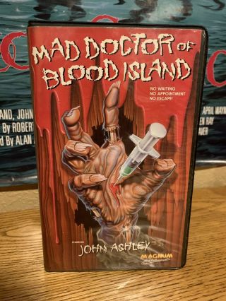 Mad Doctor Of Blood Island Big Box Rare Horror Vhs Magnum Entertainment Gore