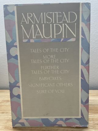 V Rare Armistead Maupin Tales Of The City Series Of 6 Books With Slipcase.