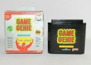 Game Genie For Sega Genesis Authentic & Comes W/ Box Rare