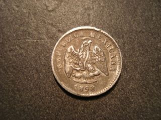 1898 Gor Mexico 5 Centavos Rare Mule Coin