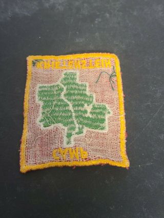 Vintage Camp Krietenstein Patch Iron - On Red/Yellow/Green Rare 2.  5 