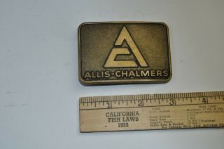 Vintage Rare Brass Allis Chalmers Tractor Ac D14 Belt Buckle Farming Ag Gift