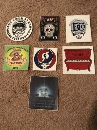 Widespread Panic Sticker Set Vinyl Rare (7 Total)