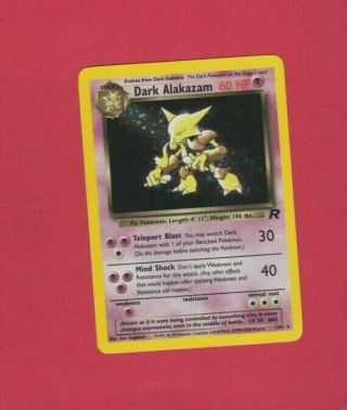 Dark Alakazam 1/82 Pokemon Tcg Holo - Foil Rare Card Team Rocket Set
