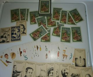 Antique 1923 Teuila Fortune Telling Cards Telling Tommy Total (51) Cards Rare