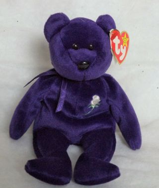 Ty Princess Diana Purple 1st Generation Beanie Baby - Rare - Retired - With Tag