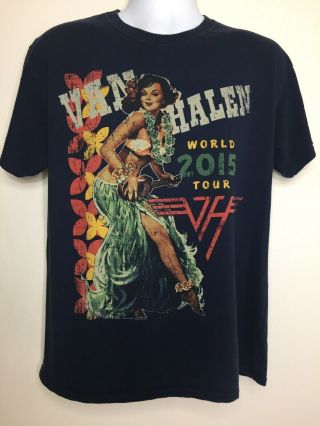 Rare Van Halen 2015 World Tour Concert T - Shirt Men 