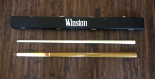 Vintage 1970’s Winston Cigarette Pool Cue Stick And Carrying Case - Rare