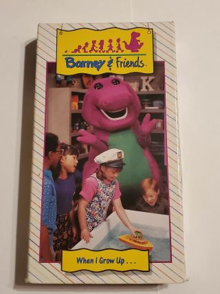Rare Barney & Friends When I Grow Up Vhs 1992 18 Time Life Edition