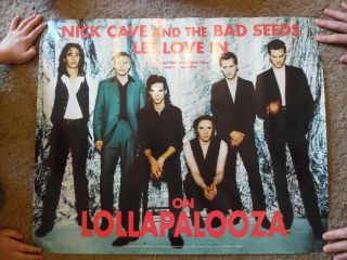 Very Rare Nick Cave Bad Seeds Let Love In 1994 Promo Poster Lollapalooza 22x27