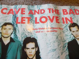 VERY RARE NICK CAVE BAD SEEDS LET LOVE IN 1994 PROMO POSTER LOLLAPALOOZA 22x27 3