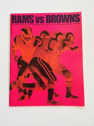 Authentic Rare Vintage 1974 Football Program Rams Vs Browns La Coliseum