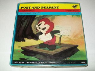 Poet And Peasant Musical Cartoon 8 Mm Movie Film,  Sound Walter Lantz Rare