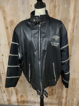 Rare 90s Vintage Karl Kani Sport Leather Jacket Men 