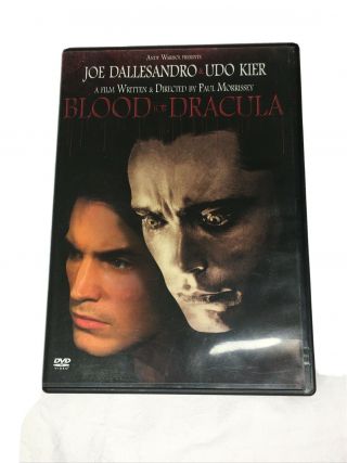 Andy Warhol Presents Blood For Dracula Rare Htf Oop Horror Dvd (2005)