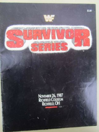 Rare Wwf Survivor Series Program 1987 - Wwe Wrestling