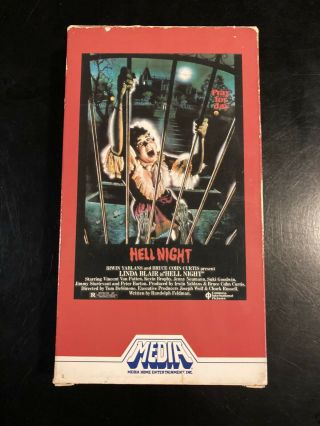 Hell Night 1982 Vhs Linda Blaire Cult Horror Slasher Vintage Media Rare Gore