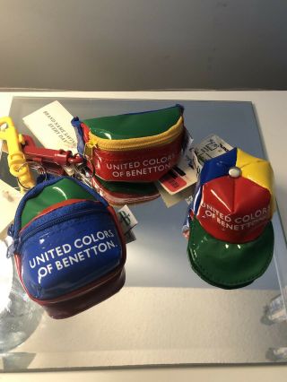 United Colors Of Benetton 3 Pack Keychain - - Vintage/ Rare