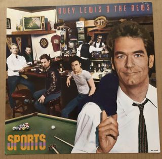 Huey Lewis And The News Rare 1983 Promo Poster Flat For Sports Cd 12x12 Usa