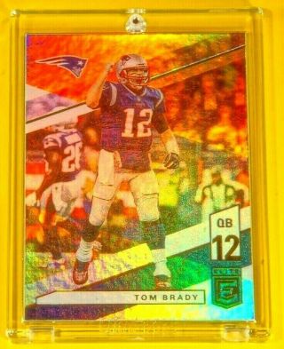 Elite Tom Brady Patriots Legend Spectacular Rare Holofoil Refractor Card
