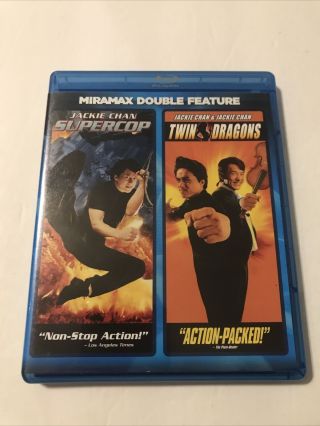 Supercop /twin Dragons (blu - Ray Disc,  2011) Rare Oop Jackie Chan Region A Usa