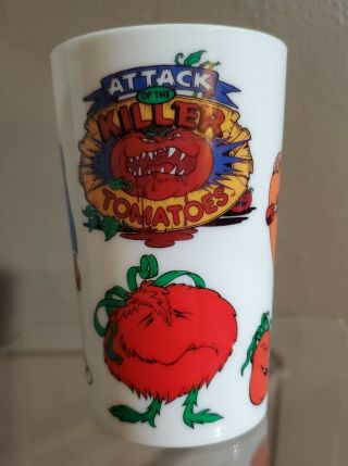 Rare 1991 Attack Of The Killer Tomatoes 4.  5 " Plastic Cup