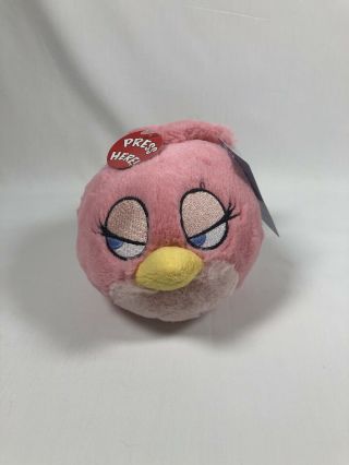 Angry Birds Stella Plush 5 " Inch Girl Pink Bird Rare (w/ Sound And Tags)