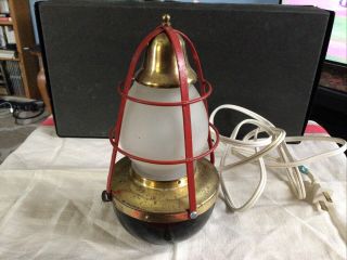 Rare Vintage Antique Buoy Lamp With Bell Table Top