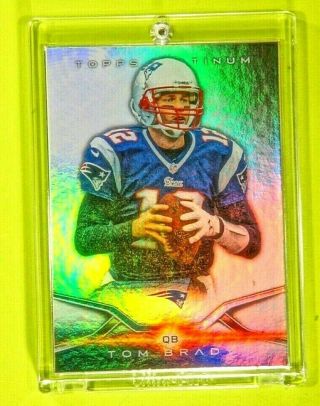 Topps Platinum Tom Brady Patriots Spectacular Rare Rainbow Refractor Card