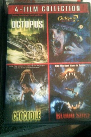 Octopus / Octopus 2 / Crocodile / Blood Surf Oop Rare 3 - Dvd / 4 - Film Nrperfect