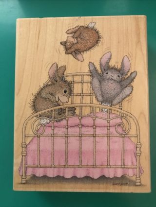 House Mouse Wood Mount Stamp Bunny Hop Rare Stampabilities (t7)