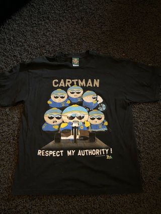 1998 South Park Rare Vintage Cartman Respect My Authority Shirt