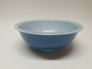 Rare Vintage Pyrex 326 Mixing Bowl Blue Clear Bottom 4l Nesting Usa