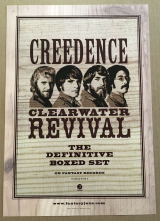 John Fogerty Creedence Clearwater Revival Rare 2001 Promo Poster Of Cd Box