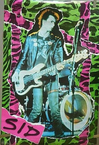 Rare The Sex Pistols Sid Vicious 1989 Vintage Punk Music Poster