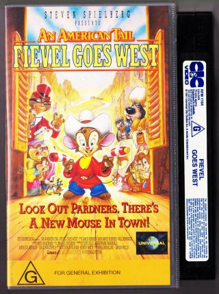 An American Tale: Fievel Goes West - Rare Vintage Vhs Video Tape
