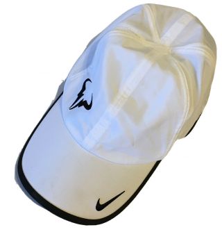 Nike Nadal Rafa Bull Featherlight Tennis Hat Cap Dri - Fit White/black “rare”