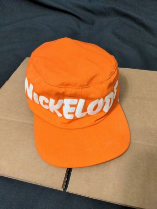 Vintage 1980s Nickelodeon Tv Painters Hat Cap Slimed Rare Usa Made