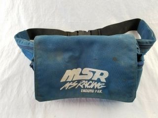 Vintage Ms Racing Motorcycle Off Road Tool Fanny Belly Waist Pack Blue Rare