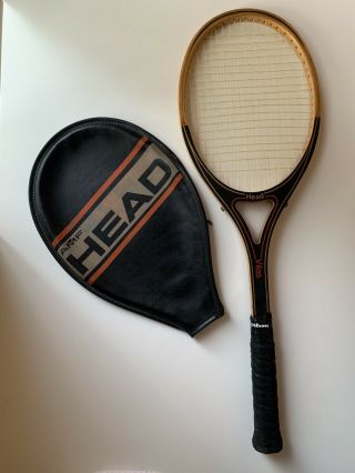 Vintage Rare 70s Amf Head Vilas Wood Tennis Racquet Racket With Cover