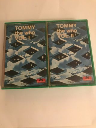 The Who Tommy 2x Cassette Tapes Vg,  1975 Polydor Italy Rare 914 624 Rock