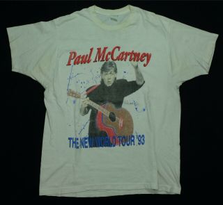 Rare Vintage Paul Mccartney The World Tour 1993 T Shirt 90s Beatles