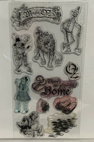 Graphic 45 Wizard Of Oz Dorothy Toto Tinman Clear Rubber Stamps Set Rare