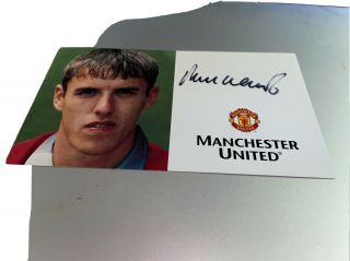 Phil Neville Official Manchester United Hand Signed Card Rare