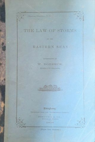 The Law Of Storms In The Eastern Seas Rare Publication Hong Kong 1898