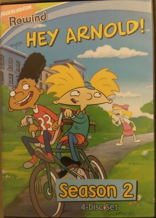 Hey Arnold Complete Season 2 Dvd (4 - Disc Set) Nickelodeon Rewind Rare Vg Fr/shp
