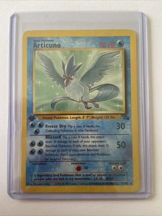 Articuno 17/62 - Pokemon Fossil 1st Edition - Non Holo Rare Card Wotc First
