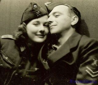 Rare Female Luftwaffe Blitzmädel Helferin Girl & Foreign Air Force Officer