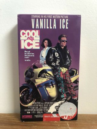 Cool As Ice (vhs 1991) Rare Vanilla Ice Rap Hip Hop Music Band Cult Film Ooo Htf